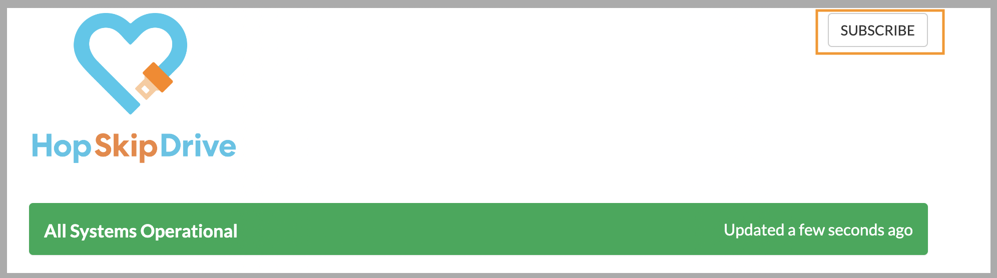 Subscribe button in the upper right corner