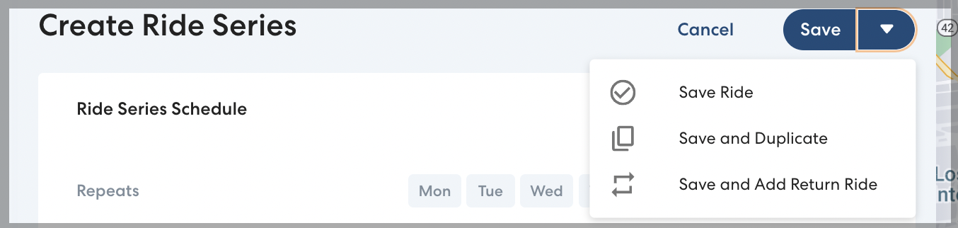 A dropdown list shows the three save options.