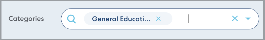 In the Categories section, General Education is selected.