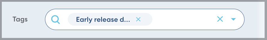 The Tags section with Early Release Day applied as a filter