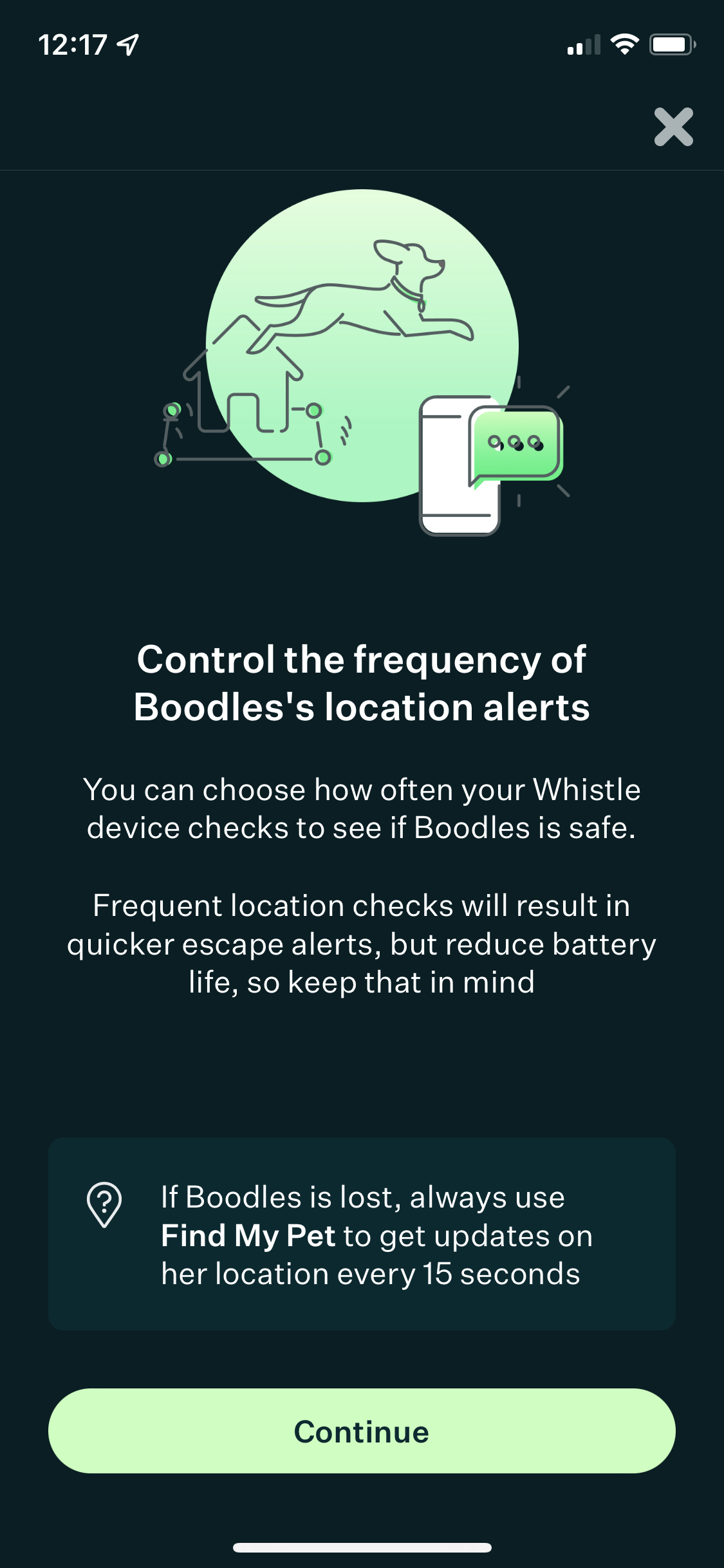 Location Alert Frequency