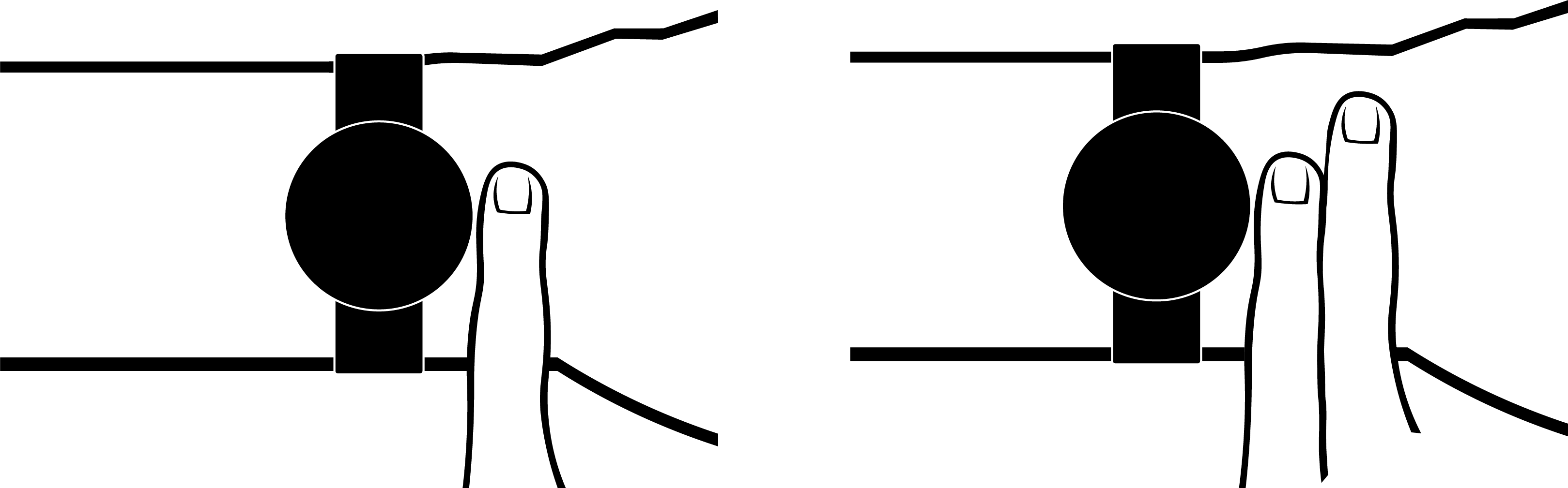 wrist heart rate monitor placement one finger above wrist bone